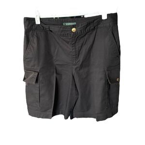 Lauren Ralph Lauren | Women’s Black Cargo Casual Summer Preppy Shorts Size 8